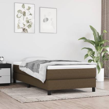 vidaXL Colchão de molas ensacadas 90x200x20 cm tecido castanho-escuro