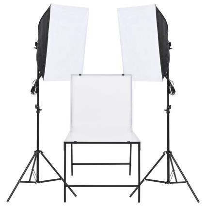 vidaXL Kit iluminação de estúdio fotográfico com mesa