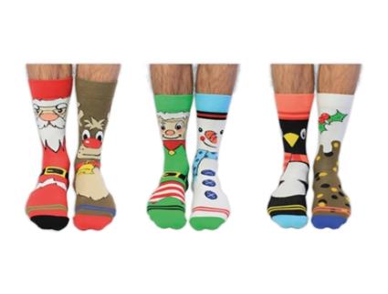 Meias de Natal Santa Banta  Conjunto de 6 Meias