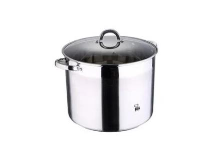 Panela com Tampa de Vidro Renberg 20 L Aço Inoxidável