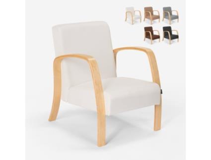 Poltrona de madeira ergonômica com design escandinavo para estudo Frederiksberg