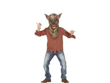 Fato de Menino GUIRCA Lobisomem Com Presas  (5-6 anos)