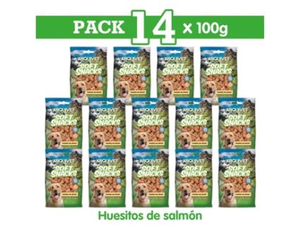 Arquivet Pack 14 Ossos de Salmão 100gr Snack natural para cães