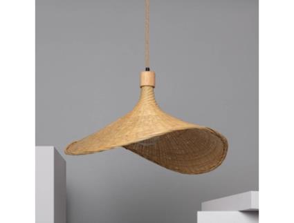 Candeeiro Suspenso ILUZZIA (Bege - Bambú - 120x52x38 cm)