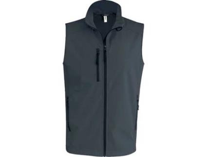 Casaco sem Mangas KARIBAN Softshell (Cinzento e Preto - 3XL)