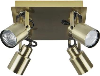Candeeiro BELIANI de Teto 4 Luzes em Metal Cor de Bronze Bonte
