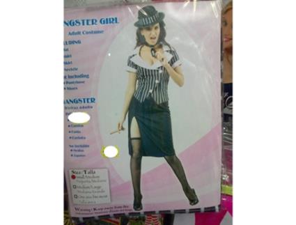 Juguetes Fantasia Disfraz Gangster Mujer Adulta