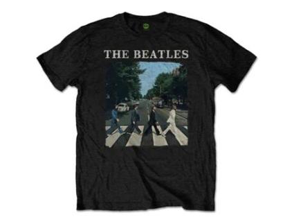 T-shirt BEATLES Abbey Road (Algodão-Preto-L)
