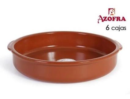 Tacho Azofra Barro Cozido Castanho 28 cm