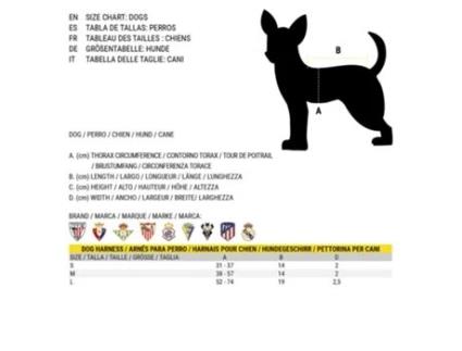 Arnês para Cães Cádiz Club de Fútbol L