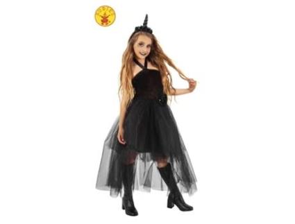 Fato de Menina RUBIES Unicórnio Das Trevas (7 - 8 anos - Poliéster)