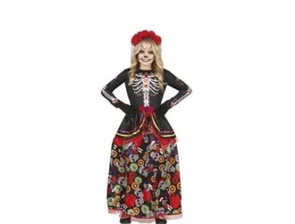 Fato de Menina GUIRCA Catrina Com Saia Comprida Estampada  (5-6 anos)