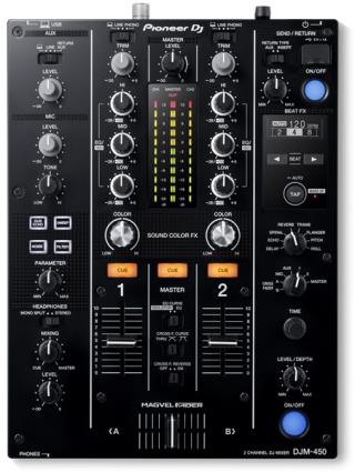 DJM-450 controlador de DJ Preto 2 canais
