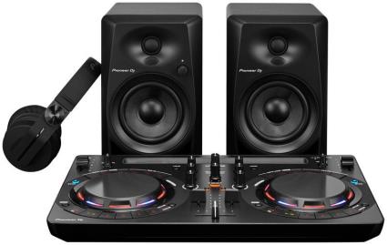 Conjunto de Controlador DJ + Colunas Monitor + Auscultadores + Software DJ  DJ-STARTER-PACK
