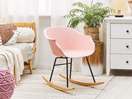 Cadeira de baloiço em plástico rosa HARMONY