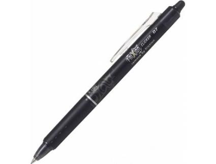 Esferográfica de Gel Retrátil FriXion Ball Clicker, Ponta Média de 0,7 mm, Corpo Preto com Pega, Tinta Preta