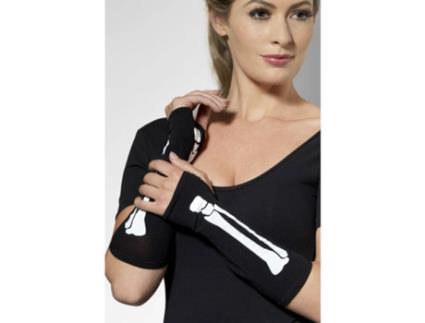 Luvas  Luvas De Esqueleto Sem Dedos (Tam: Tamanho Único)