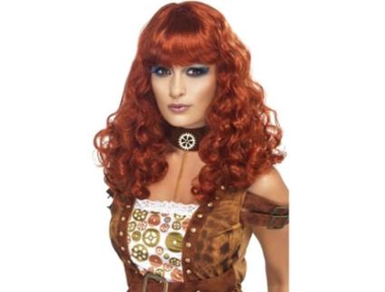 Peruca  Steampunk Castanha Avermelhada (Tam: Tamanho Único)