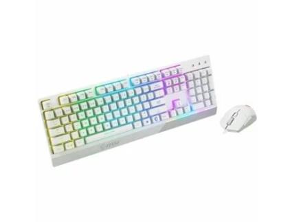 Teclado e Rato para Vídeojogos MSI Vigor GK30 Branco AZERTY