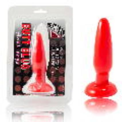 PLUG ANAL PEQUEÑO ROJO 15CM