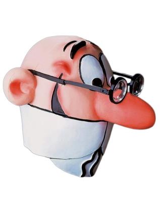 Máscara de Mortadelo com óculos multicor UNIQUE