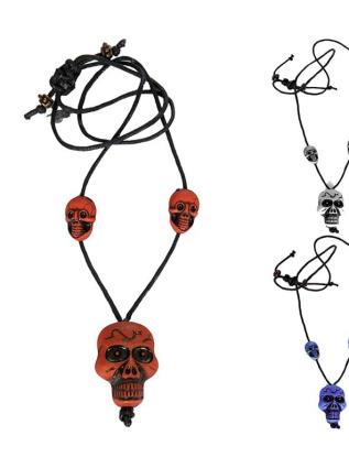 Colar com caveiras em cores sortidas multicor UNIQUE