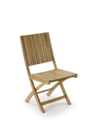 Cadeira do jardim dobrado madeira de cor natural teca 45 x 45 x 90 bege UNIQUE