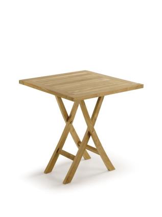 Tabela Do Jardim Dobrado Madeira De Cor Natural Teca 70 X 70 X 75 bege UNIQUE