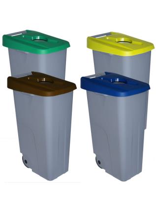 Pacote de contêineres em 4 recipientes coloridos 440 litros azul 42