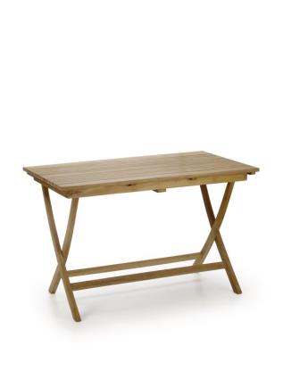 Tabela Do Jardim Dobrável Madeira De Cor Natural Teca 120 X 70 X 76 bege UNIQUE