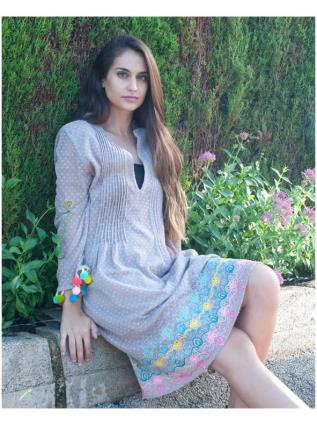 Vestido De Cinzas multicor L