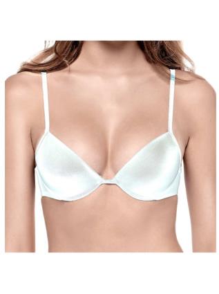 Sutiã push up liso com aros branco 80B