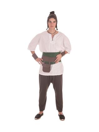 Fato de lojista medieval para homem multicor L