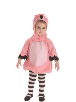 Fato de flamingo rosa para bebé multicor 6m