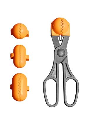 Utensílio multiuso com 4 moldes intercambiáveis laranja UNIQUE