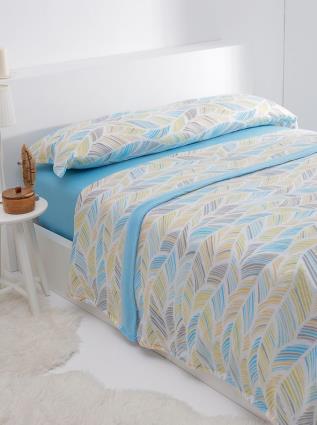 Jogo de cama 3 peças tecido polar azul 135