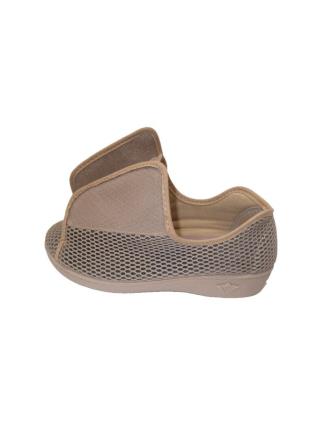 Chinelo Sapatilhas Unisex Textil Totalmente ajustável Pés delicados, inchados ou enfaixados bege 36