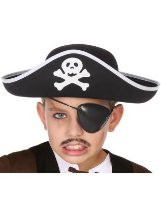 Chapéu de pirata preto infantil multicor UNIQUE