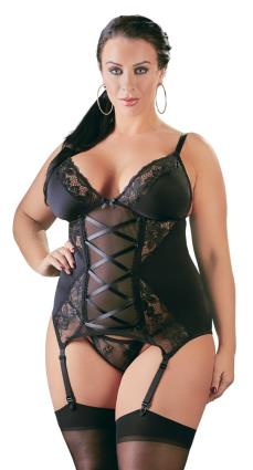 Body Cami com cinto de ligas e tanga XL