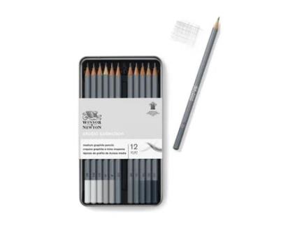 Conjunto de 12 Lápis Grafite Winsor & Newton