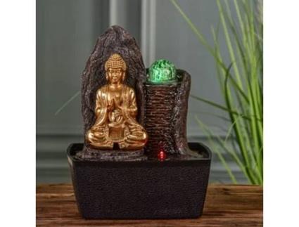 Fonte de Água ZEN'LIGHT Haka (Castanho - 15x20x25 cm - Resina)