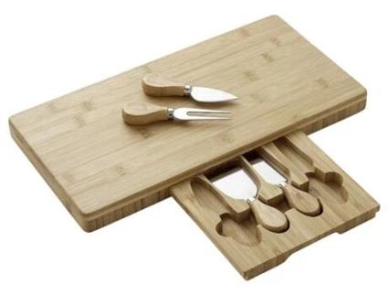 Tábua LADELLE Queijo Rect.40X20 C/Facas