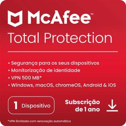 McAfee Total Protection - 1 Dispositivo - 1 Ano