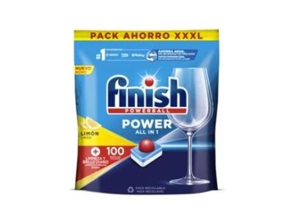 Finish Powerball All In 1 Max Pastilhas para Lava-Loiça Aroma Limão 100 Pastilhas