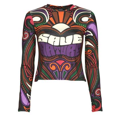Desigual  T-shirt mangas compridas BLAIR  Preto Disponível em tamanho para senhora. S,M,L,XS.Mulher > Roupas > T-shirt mangas compridas