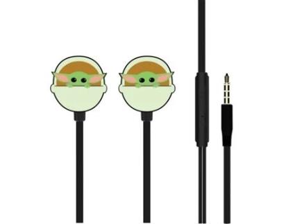 Auriculares Intrauditivos Leotec Baby Yoda 011 Star Wars/ con micrófono/ Jack 3. 5/ Verdes