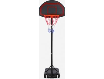 Cesto de Basquete Portátil com Rodas Reguláveis em Altura PLAYTOWN (160 - 210 cm)