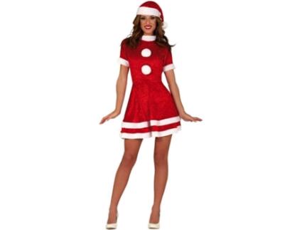Fato de Mulher DISFRAZZES Mãe Natal Curto (Tam: M)