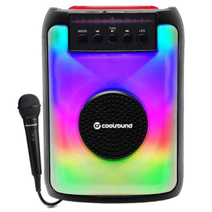 Coolsound Party Boom A380 Altavoz Portatil Bluetooth 30W 3 - Iluminacion LED - USB, MicroSD, Jack3.5mm - Bateria 3.7V 1500mAh -