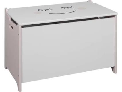 Baú HOME DECO KIDS (Branco, Rosa - Madeira, MDF - 60x36.5x39 cm)